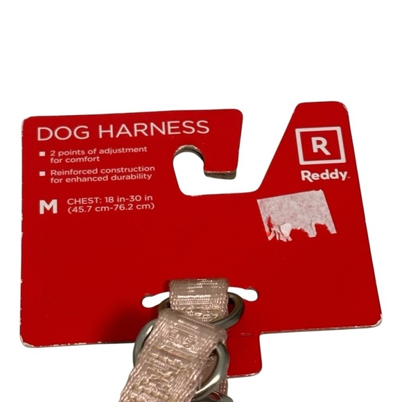 REDDY - SIZE MEDIUM - NEW WITH TAGS - JACQUARD DOG HARNESS - PINK - B19 - Picture 11 of 12